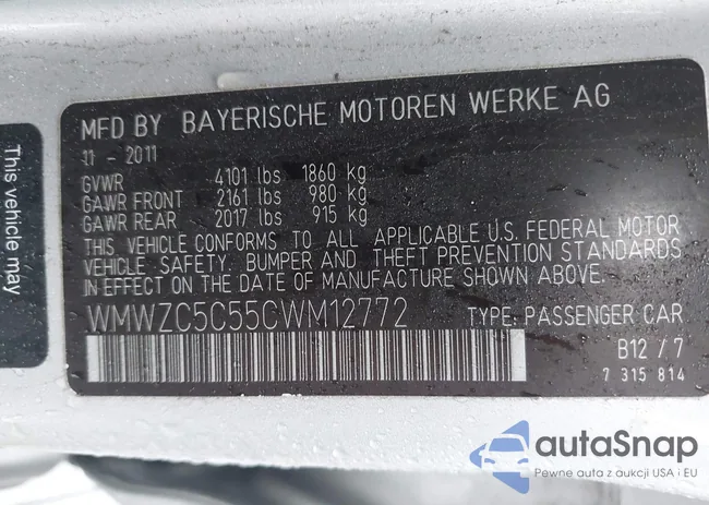 WMWZC5C55CWM12772: 42586113