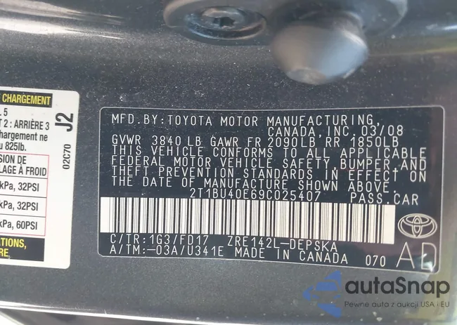 2T1BU40E69C025407: 42586119