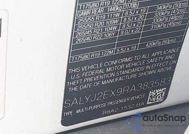 SALYJ2EX9RA383583: 42586200