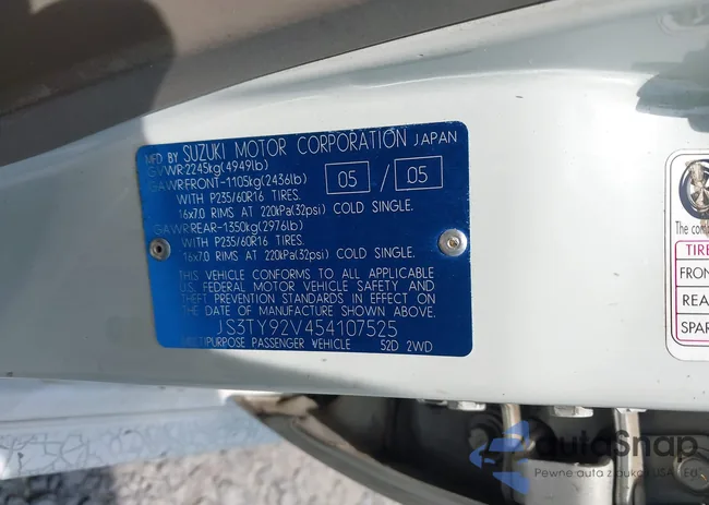 JS3TY92V454107525: 42586384