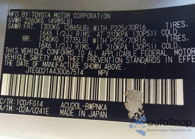 JTEGD21A430067514: 42586434