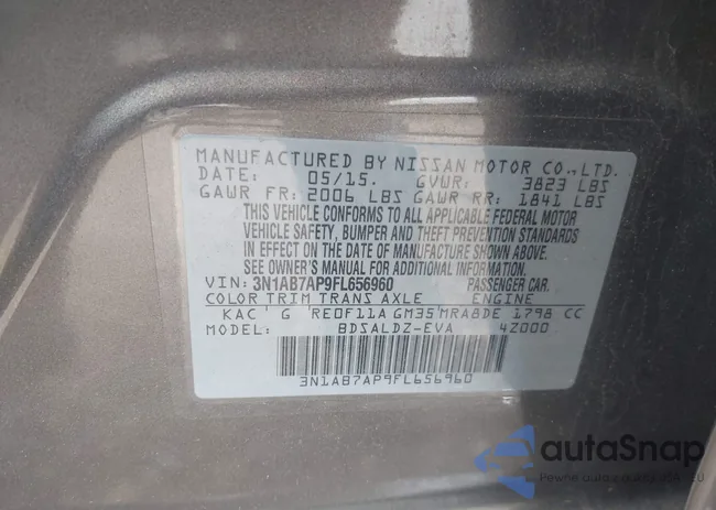 3N1AB7AP9FL656960: 42587498