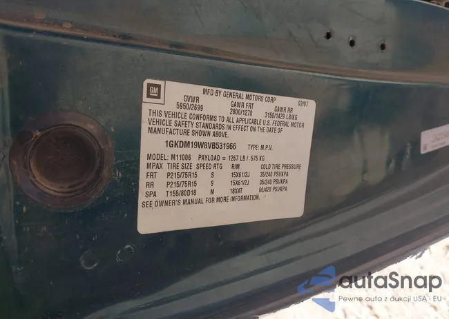 1GKDM19W8VB531966: 42587560