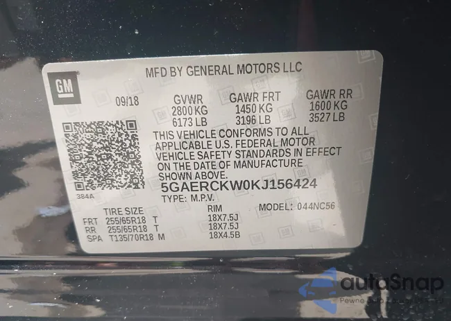 5GAERCKW0KJ156424: 42587680