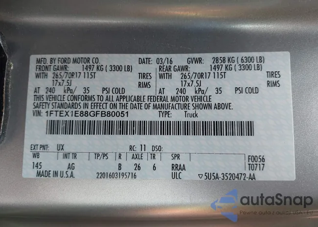 1FTEX1E88GFB80051: 42587756