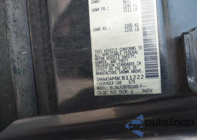 1N4AA5AP4BC811222: 42587767