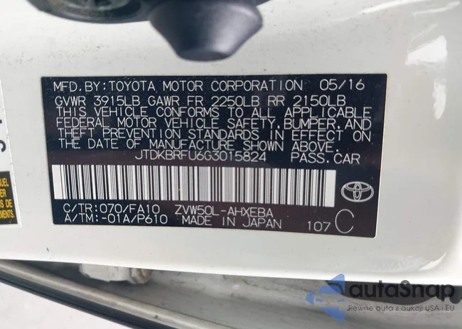 JTDKBRFU6G3015824: 42587839