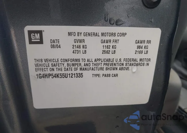 1G4HP54K55U121335: 42588072