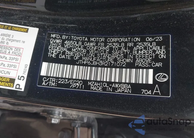 JTHP6JBH3R2171072: 42587203