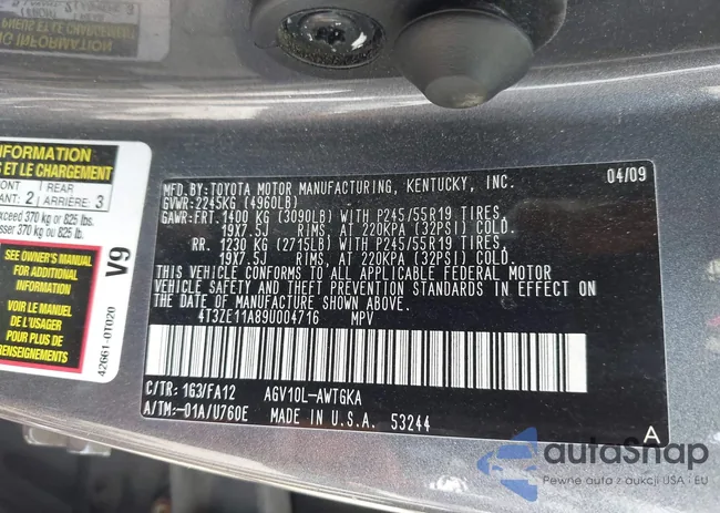 4T3ZE11A89U004716: 42587216