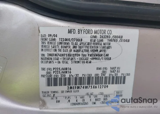 2MEFM74W75X612709: 42587401