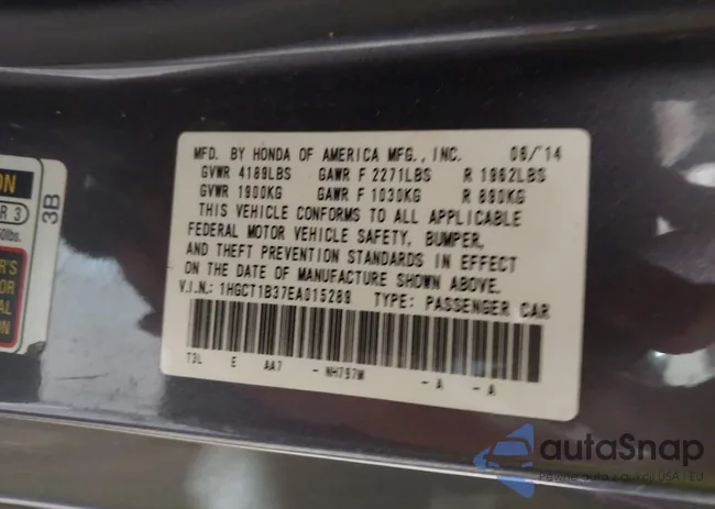 1HGCT1B37EA015289: 42587407