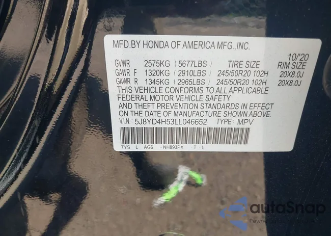 5J8YD4H53LL046652: 42587469