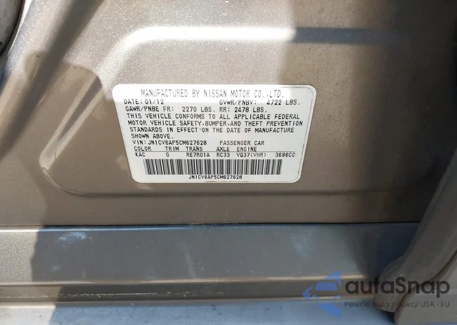 JN1CV6AP5CM627628: 42588539