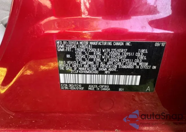 2T3JF4DV4BW083480: 42588639