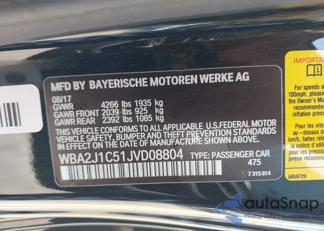 WBA2J1C51JVD08804: 42588657