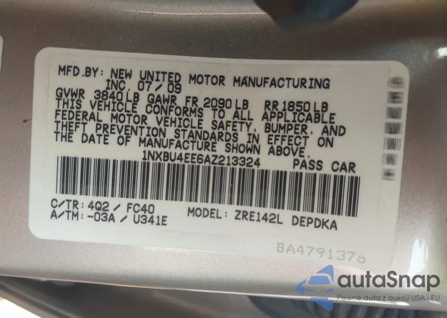 1NXBU4EE6AZ213324: 42588669