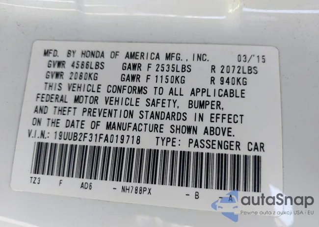 19UUB2F31FA019718: 42588671