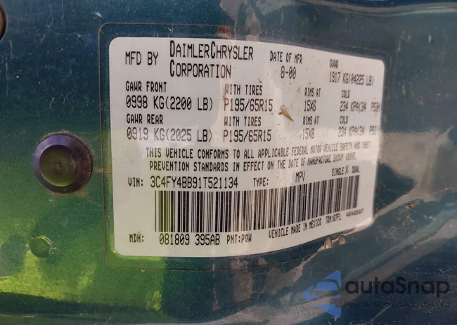 3C4FY4BB91T521134: 42588693