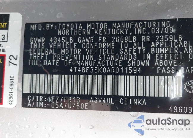 4T4BF3EK0AR011594: 42588765