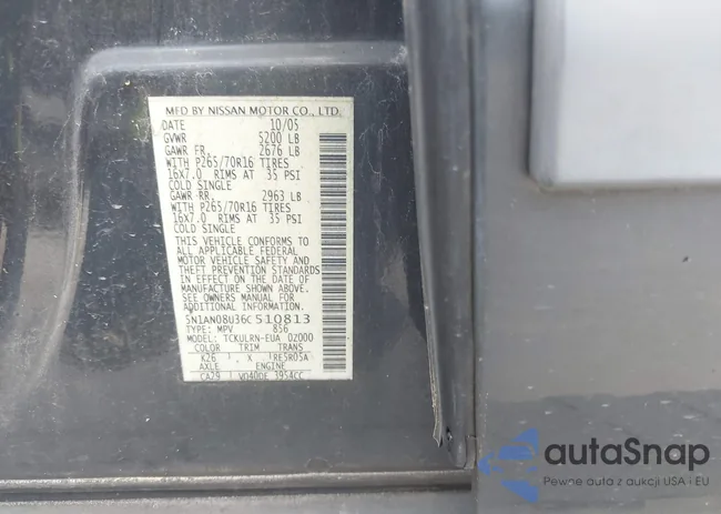 5N1AN08U36C510813: 42588919