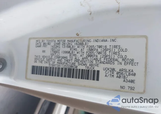 5TBRT38112S320630: 42588971