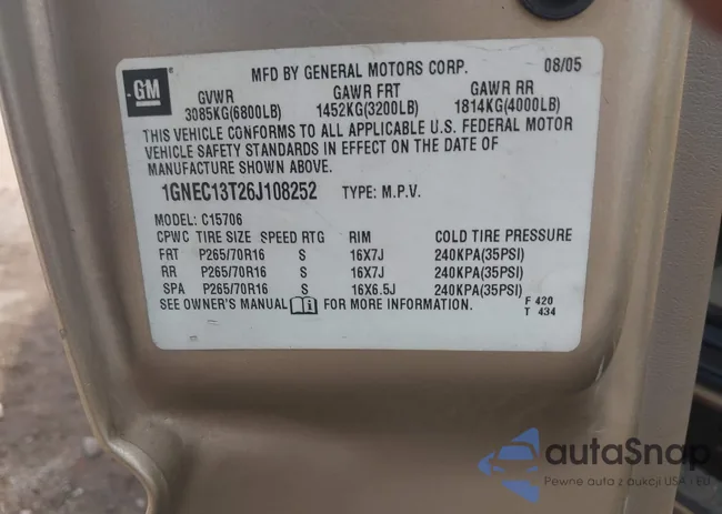 1GNEC13T26J108252: 42588977