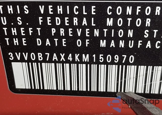 3VV0B7AX4KM150970: 42589025