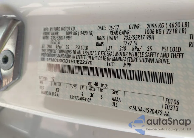 1FMCU0GD1HUE22370: 42588192