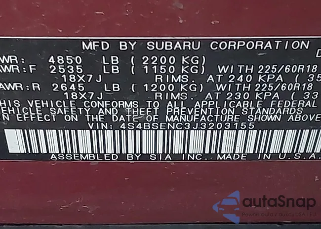 4S4BSENC3J3203155: 42588355