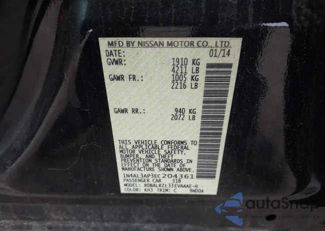 1N4AL3AP3EC204361: 42588408