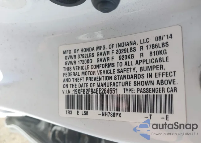 19XFB2F94EE264651: 42588482