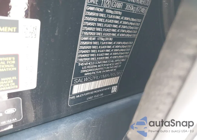 SALWS2RU1MA765281: 42589527