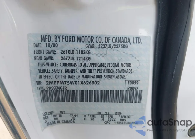 2MEFM75W01X626802: 42589556