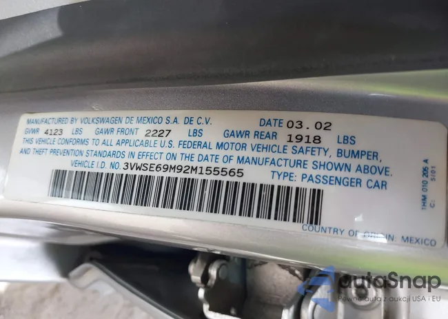 3VWSE69M92M155565: 42589622