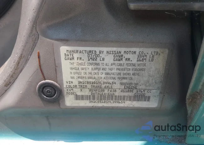 3N1CB51D1YL344652: 42589640