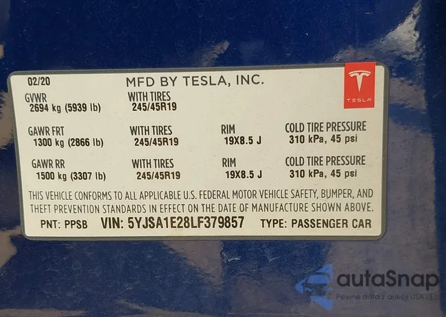 5YJSA1E28LF379857: 42589665