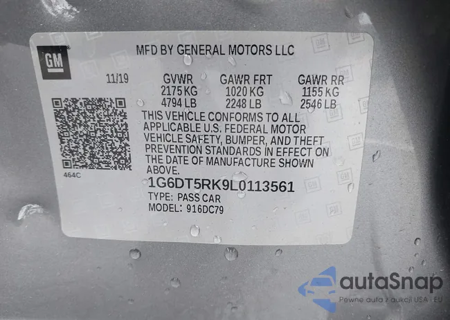 1G6DT5RK9L0113561: 42589763