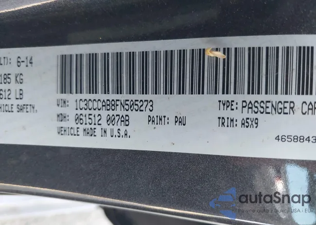 1C3CCCAB8FN505273: 42589065