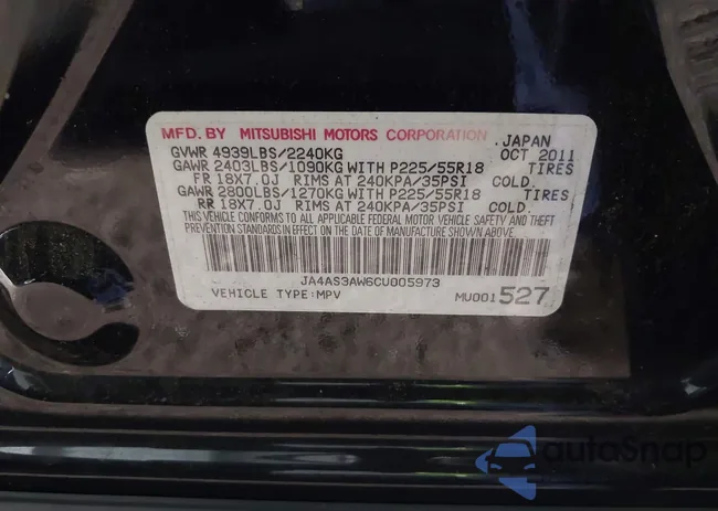 JA4AS3AW6CU005973: 42589133