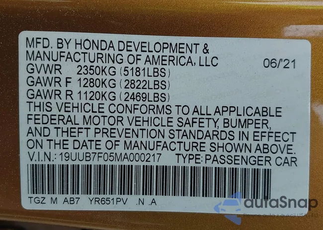 19UUB7F05MA000217: 42589226