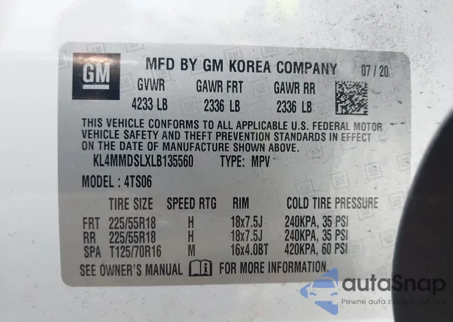 KL4MMDSLXLB135560: 42589262