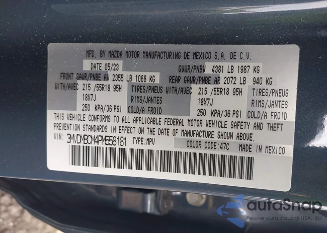 3MVDMBCM4PM558181: 42589333