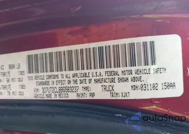 3D7UT2CL8BG583237: 42590459