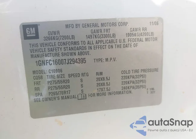 1GNFC16007J294395: 42590528