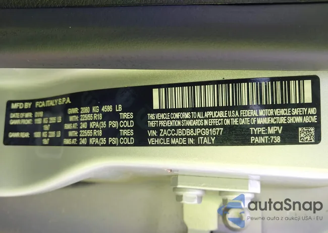 ZACCJBDB8JPG91677: 42590633