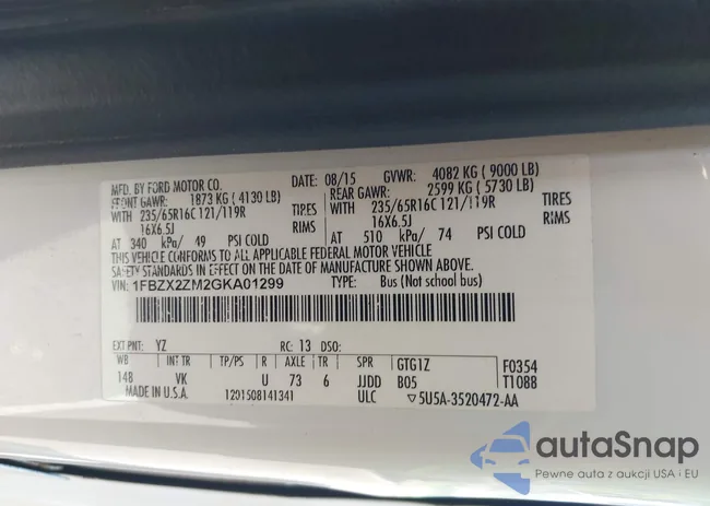 1FBZX2ZM2GKA01299: 42590732