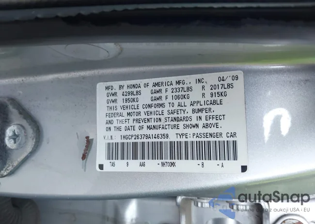 1HGCP26379A146359: 42590772