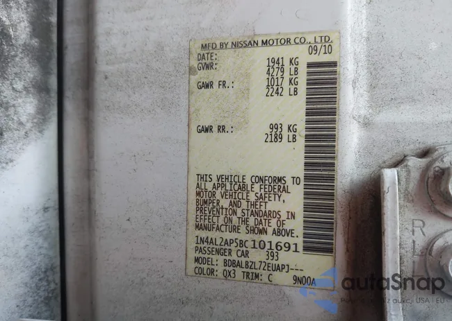 1N4AL2AP5BC101691: 42590794