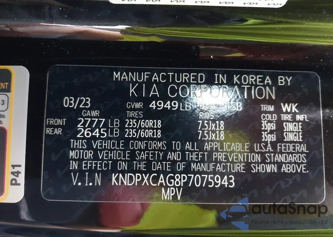 KNDPXCAG8P7075943: 42590853